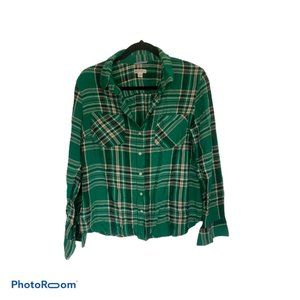 Green Plaid Button Down